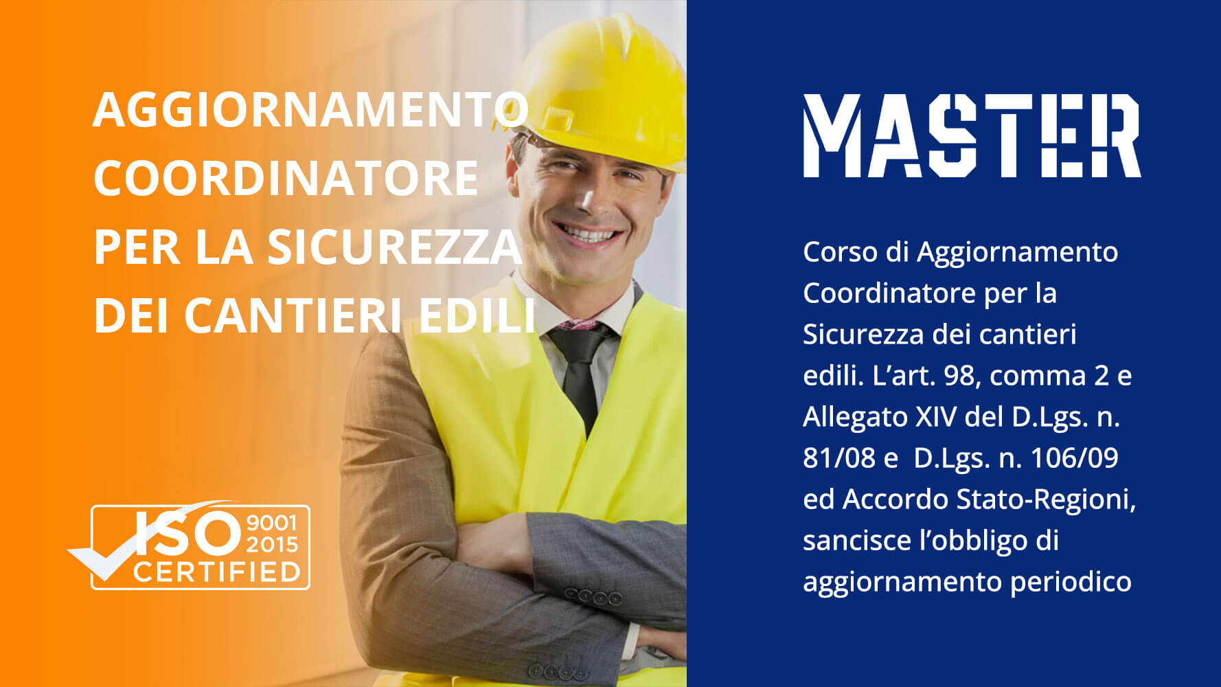 Aggiornamento Coordinatore Per La Sicurezza Dei Cantieri Edili Master