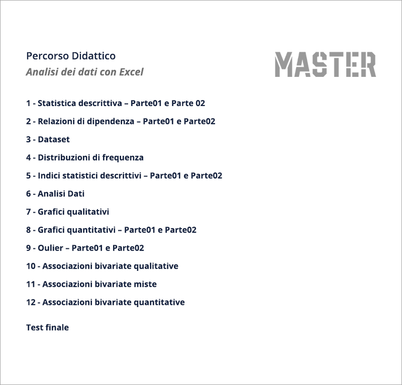 Corso in Analisi dei dati con Excel